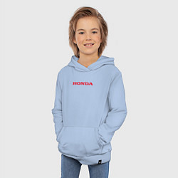 Толстовка детская хлопковая HONDA ХОНДА LOGO спина, цвет: мягкое небо — фото 2