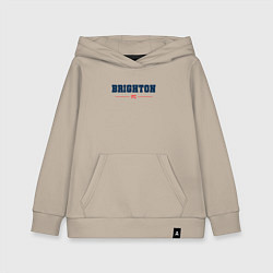 Толстовка детская хлопковая Brighton FC Classic, цвет: миндальный