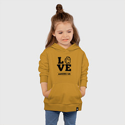 Толстовка детская хлопковая Among Us Love Classic, цвет: горчичный — фото 2