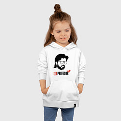 Толстовка детская хлопковая Money Heist - El Professor, цвет: белый — фото 2