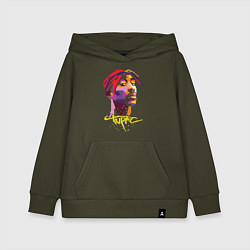 Толстовка детская хлопковая Tupac Color, цвет: хаки