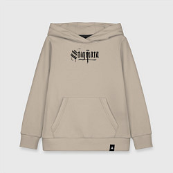 Толстовка детская хлопковая Stigmata логотип, цвет: миндальный