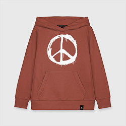 Толстовка детская хлопковая Pacific symbol white, цвет: кирпичный