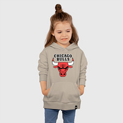 Толстовка детская хлопковая Chicago Bulls, цвет: миндальный — фото 2