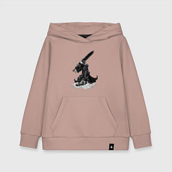 Толстовка детская хлопковая Berserk the Black Swordsman, цвет: пыльно-розовый