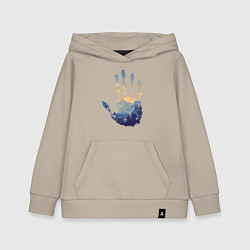 Толстовка детская хлопковая Отпечаток ладони Кратоса, цвет: миндальный