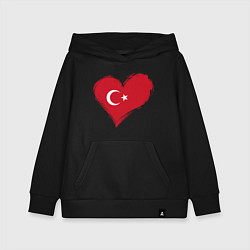 Толстовка детская хлопковая Сердце - Турция, цвет: черный