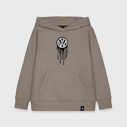 Толстовка детская хлопковая Volkswagen - art logo, цвет: утренний латте