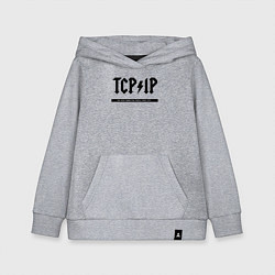 Толстовка детская хлопковая TCPIP Connecting people since 1972, цвет: меланж