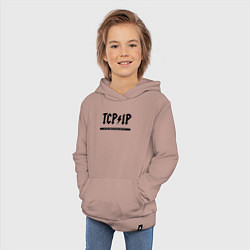 Толстовка детская хлопковая TCPIP Connecting people since 1972, цвет: пыльно-розовый — фото 2