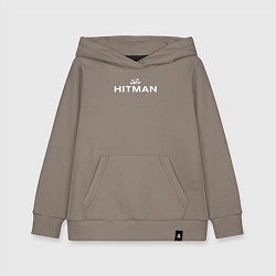 Толстовка детская хлопковая Hitman - лого, цвет: утренний латте