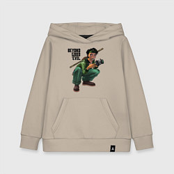 Толстовка детская хлопковая Beyond good and evil - Jade, цвет: миндальный