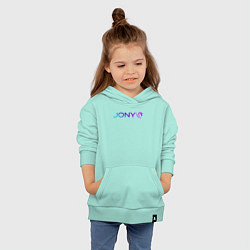 Толстовка детская хлопковая Джони - неон, цвет: мятный — фото 2