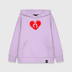 Толстовка детская хлопковая Бокс в моем сердце, цвет: лаванда