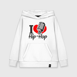 Толстовка детская хлопковая Love Hip Hop, цвет: белый