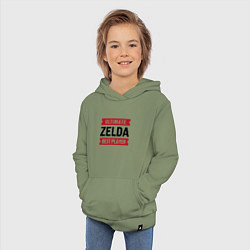 Толстовка детская хлопковая Zelda: Ultimate Best Player, цвет: авокадо — фото 2
