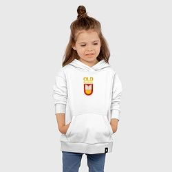Толстовка детская хлопковая Old School emblem, цвет: белый — фото 2