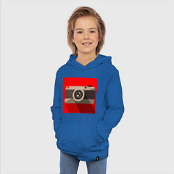 Толстовка детская хлопковая Фотоаппарат flat, цвет: синий — фото 2