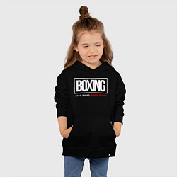 Толстовка детская хлопковая Boxing good night, цвет: черный — фото 2