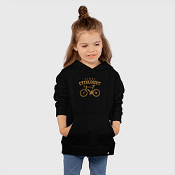 Толстовка детская хлопковая Велосипедист 5 звезд, цвет: черный — фото 2