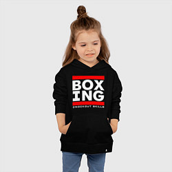 Толстовка детская хлопковая Boxing cnockout skills light, цвет: черный — фото 2