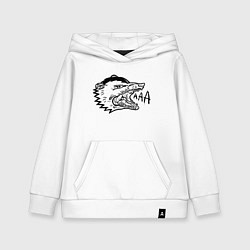 Толстовка детская хлопковая Орущий опоссум, цвет: белый
