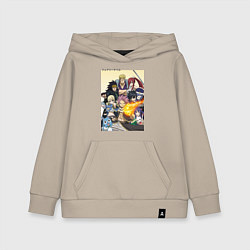 Толстовка детская хлопковая Fairy Tail heroes, цвет: миндальный