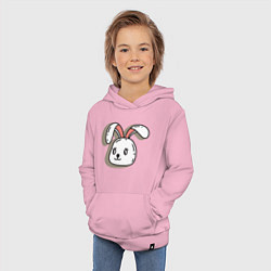 Толстовка детская хлопковая Bunny Face, цвет: светло-розовый — фото 2