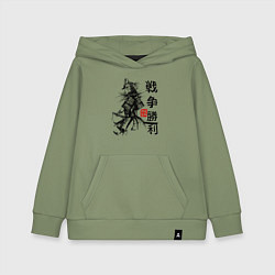 Детская толстовка-худи Самурай с мечом в шлеме