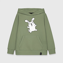 Толстовка детская хлопковая Happy Bunny, цвет: авокадо