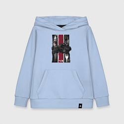 Толстовка детская хлопковая Mass Effect N7 - Shepard, цвет: мягкое небо