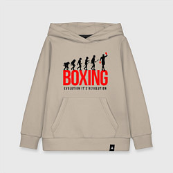 Толстовка детская хлопковая Boxing evolution, цвет: миндальный