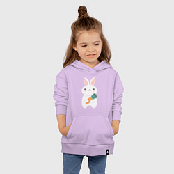 Толстовка детская хлопковая Carrot rabbit, цвет: лаванда — фото 2