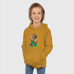 Толстовка детская хлопковая Ретро Марио, цвет: горчичный — фото 2