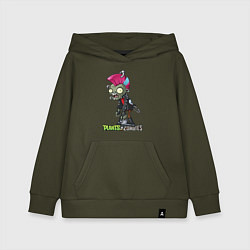 Толстовка детская хлопковая Зомби панк, цвет: хаки