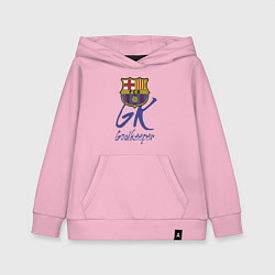 Толстовка детская хлопковая Barcelona - Spain - goalkeeper, цвет: светло-розовый