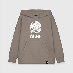 Толстовка детская хлопковая Vault boy - join the vault tec, цвет: утренний латте
