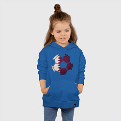 Толстовка детская хлопковая Qatar ball, цвет: синий — фото 2
