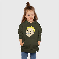 Толстовка детская хлопковая Vault boy head, цвет: хаки — фото 2