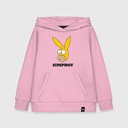 Толстовка детская хлопковая Simpboy - rabbit Homer, цвет: светло-розовый