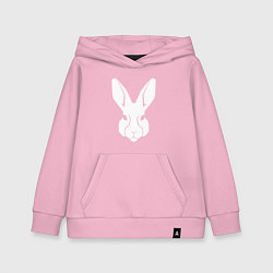 Толстовка детская хлопковая White rabbit head, цвет: светло-розовый