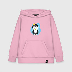 Толстовка детская хлопковая Королевский пингвин, цвет: светло-розовый