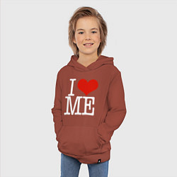Толстовка детская хлопковая I love me, цвет: кирпичный — фото 2