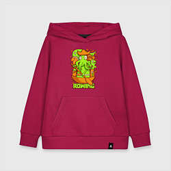 Толстовка детская хлопковая Осьминог-пират с веслом, цвет: маджента