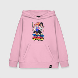 Толстовка детская хлопковая River city girls - Misako and Kyoko, цвет: светло-розовый