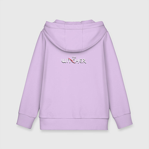Детская толстовка-худи Witcher: Geralt and heart / Лаванда – фото 2