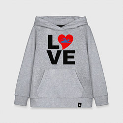 Толстовка детская хлопковая Люблю плавать, цвет: меланж