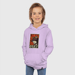 Толстовка детская хлопковая Obey frog, цвет: лаванда — фото 2
