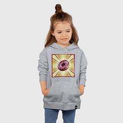 Толстовка детская хлопковая Пончик в стиле поп-арт, цвет: меланж — фото 2
