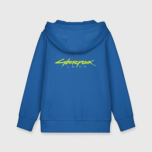 Детская толстовка-худи Cyberpunk, Luxury agario style / Синий – фото 2